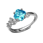 Multi-color Cushion Cluster Zircon Ring