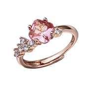 Multi-color Cushion Cluster Zircon Ring