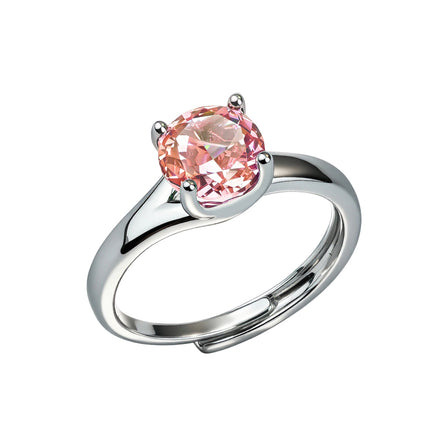 Multi-color Oval Four Prong Zircon Ring